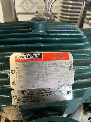 USED VARIAN CHROMATOGRAPHY CONTROL SKID W/ 2.4 HP DUAL HEAD PUMP, 2.4 HP HEAT PUMPS