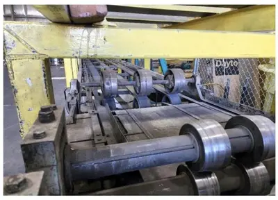 36” x 14-STAND ASC PANEL ROLL FORMING LINE WITH PRE-CUTOFF & MEASURING SYSTEM 6’ TO 42’ LONG