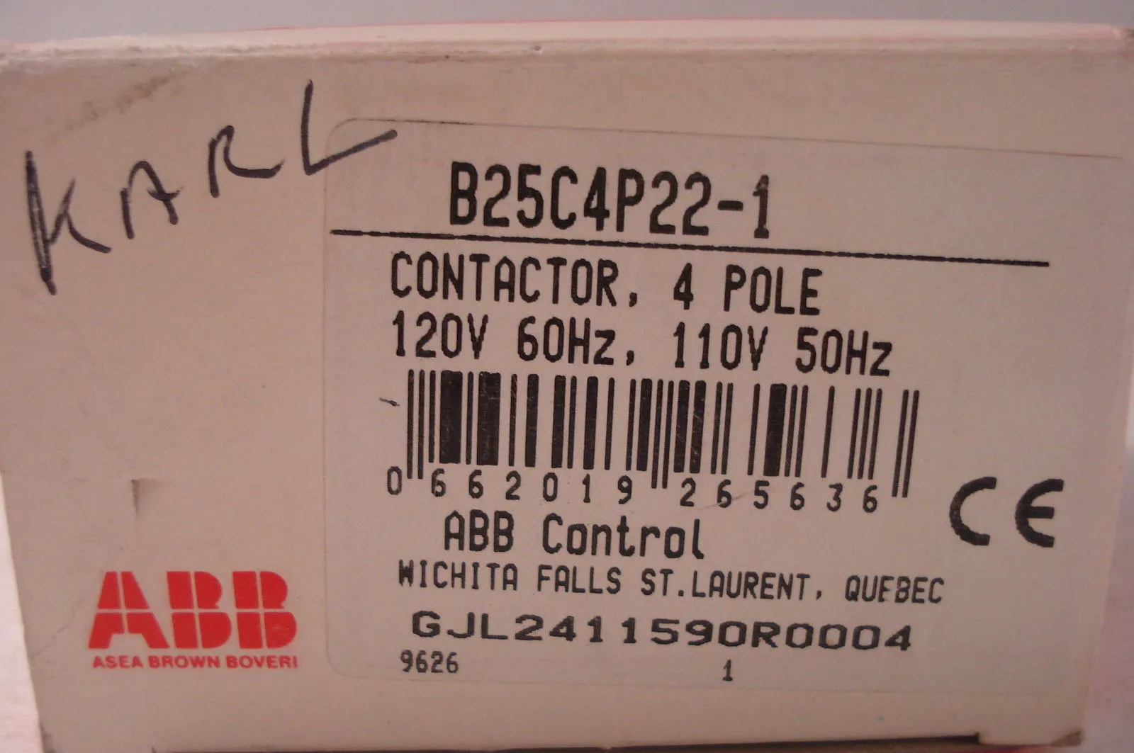NEW ABB B25C4P22-1 CONTACTOR