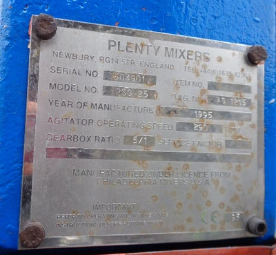 250L S/S Vertical Reactor 0.25 kw