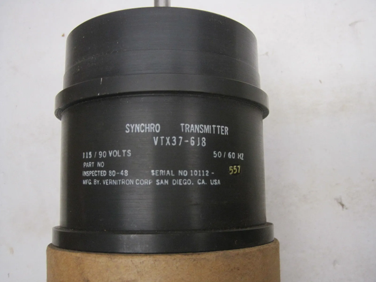 New Vernitron Corp. VTX37-618 Synchro Transmitter VTX37618