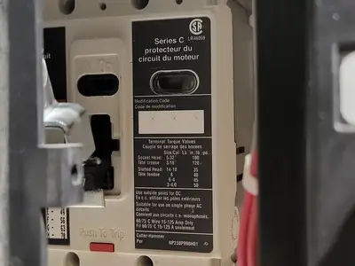 2hp, 600V, 7A, 3-Ph, FVNR Starter, Size 1, (Incomplete Components)