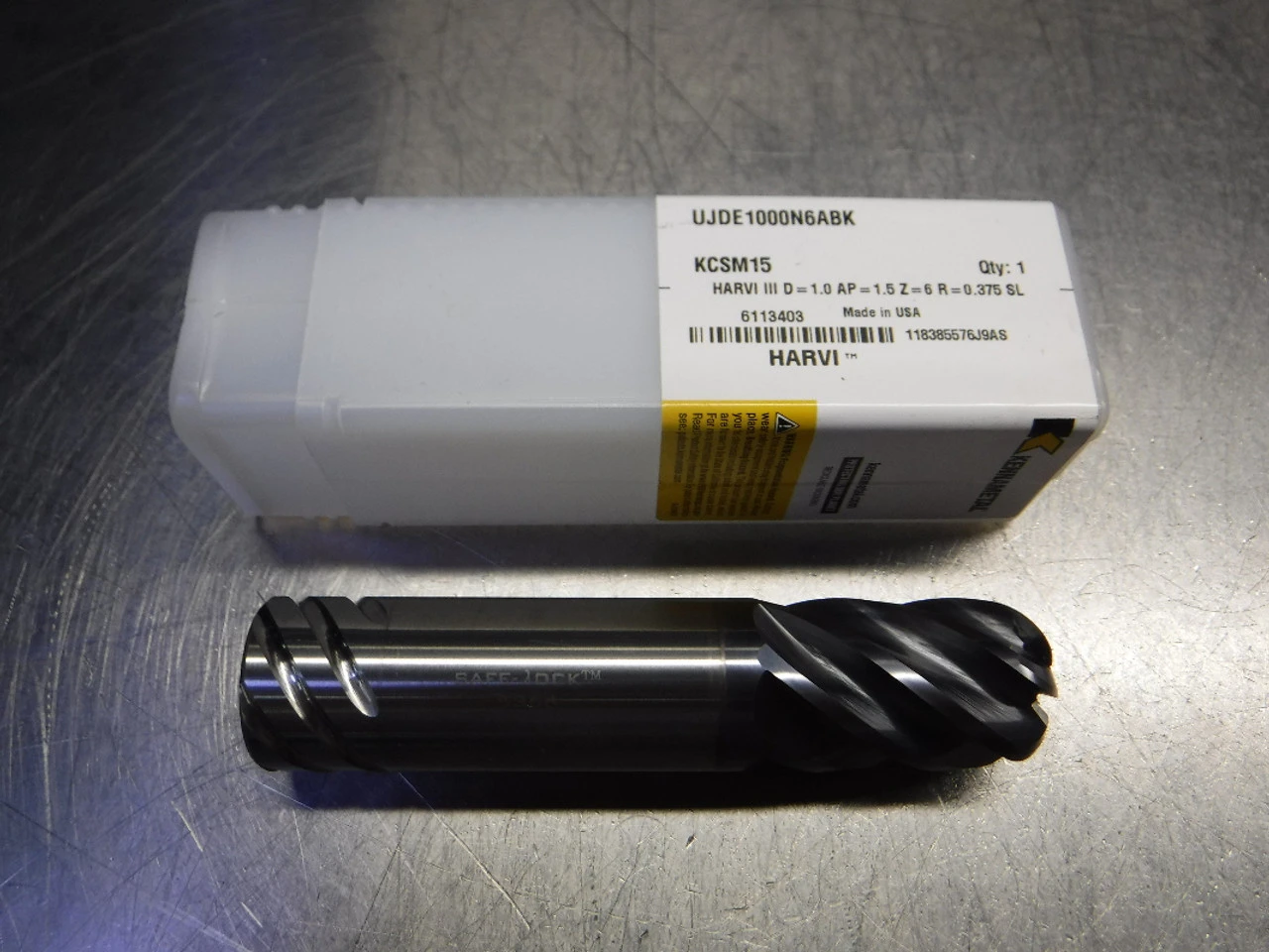 Kennametal/Harvi 1" 6 Flute Ballnose Endmill UJDE1000N6ABK KCSM15 (LOC955)