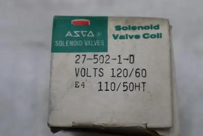 LOT OF 2 NEW OPEN BOX ASCO SOLENOID VALVE COIL 27-502-1D STOCK K-3555