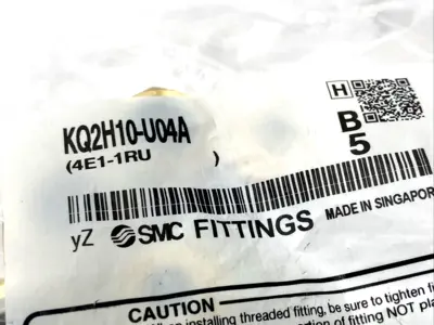 KQ2H10-U04A | SMC  Pneumatic One-Touch Fitting 10mm Tube O.D. 1/2" Thread 5-PACK - New