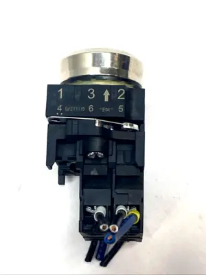 USED SIEMENS BLUE 22MM ILLUMINATED PUSHBUTTON 1NO/1NC 120V