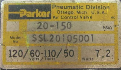 NEW PARKER SSL20105001 SOLENOID VALVE