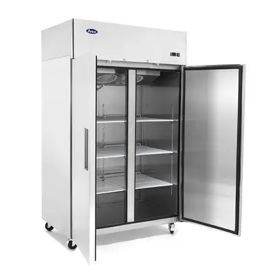 New | in-Stock Atosa New Atosa MBF8129GR Top Mount 2-Section Dual Temp Reach-In Refrigerator/Freezer Refrigerators Illinois US | Falcon Restaurant Supply #1375609