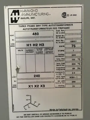 USED HAMMOND MANUFACTURING 138691