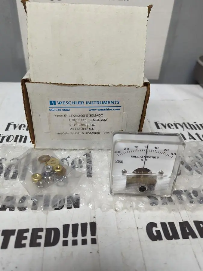 New | in-Stock WESCHLER 30-0-30MADC Meters - Misc | Surplus Asset Holdings #1206867