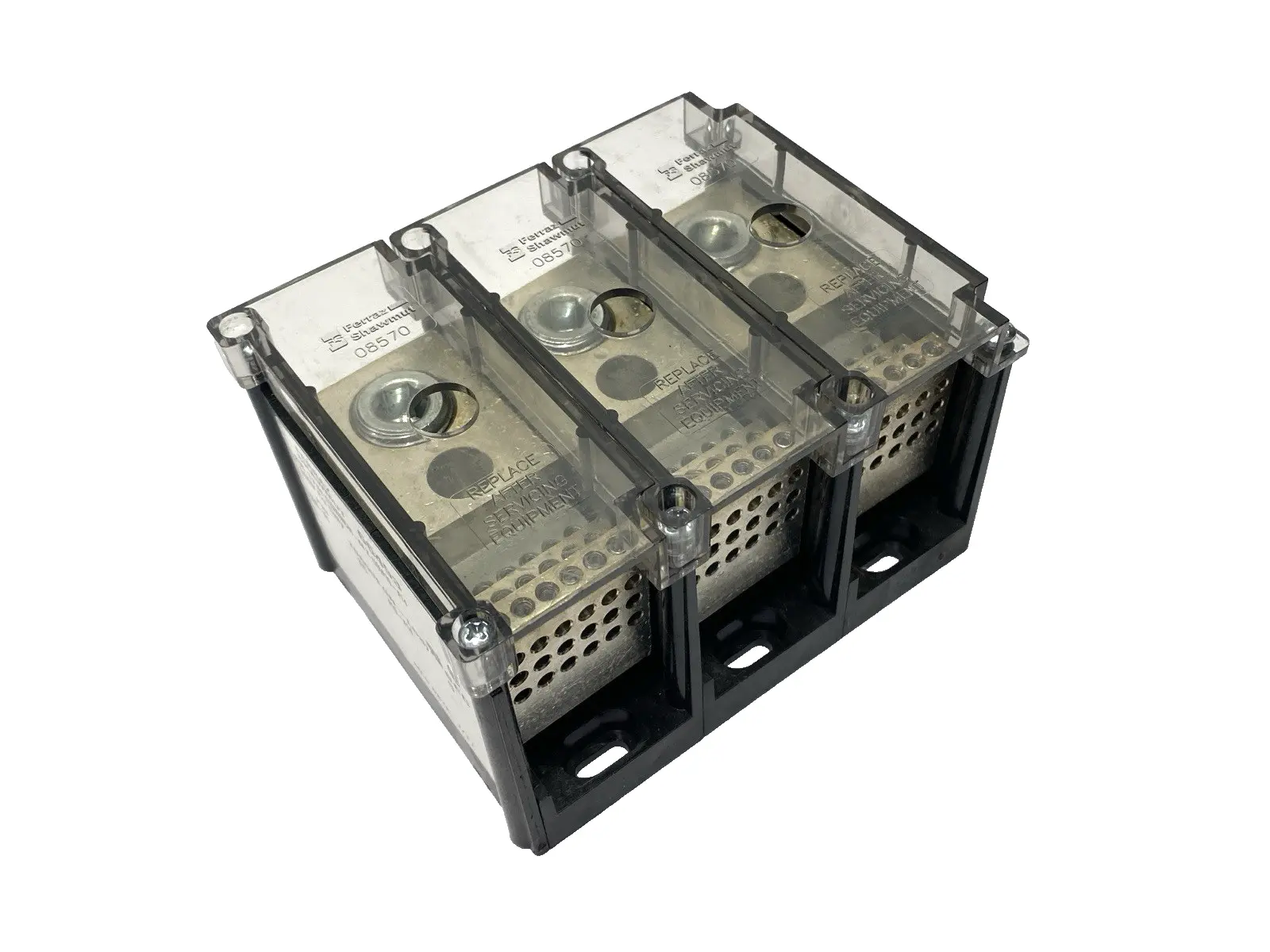 Used Ferraz Shawmut Power Distribution Block 3-Pole 600V Terminal Blocks Michigan US | Maverick Industrial Sales #1395438