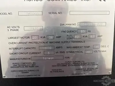 USED 2022 HURCO TMX8MYI