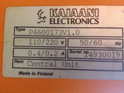 Kajaani Type P460173V1.0 Consistency Probe Central Unit- MCA