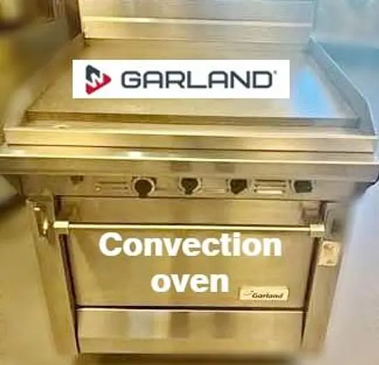 Garland Gas flat top grill with convection oven below