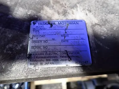 USED 2013 YASKAWA MOTOMAN MOTOMANMH6