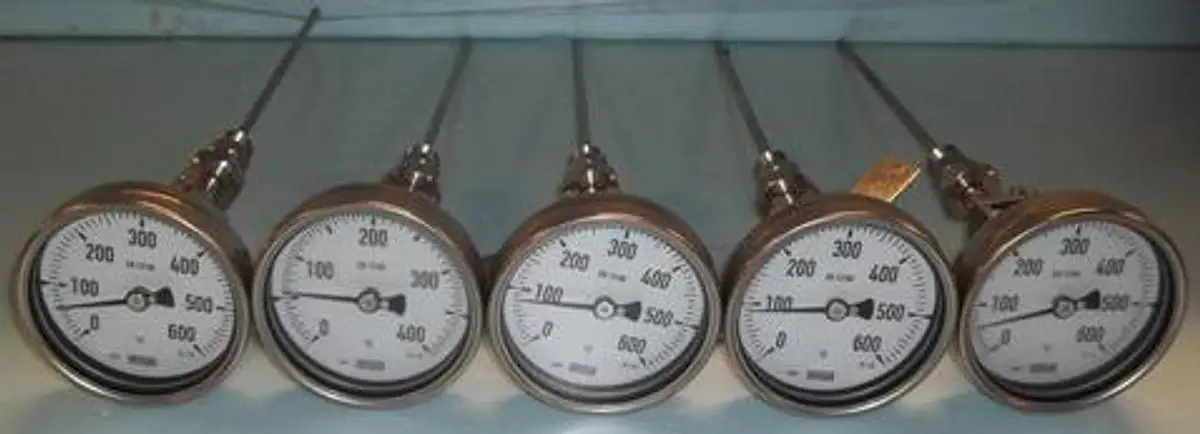 QTY. 5. WIKIA 12" STAINLESS STEEL THERMOMETER 0-60...
