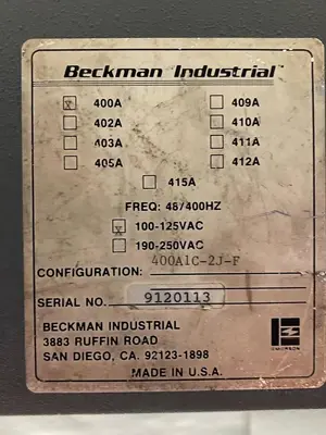 Used BECKMAN COULTER 400A1C-2J-F Temperature Monitoring Ohio US | Surplus Asset Holdings #1291986
