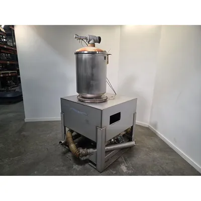 Used 32 Cu Ft Premier Pnuematic Vacuum Receiver Portable Stainless Tote Bin