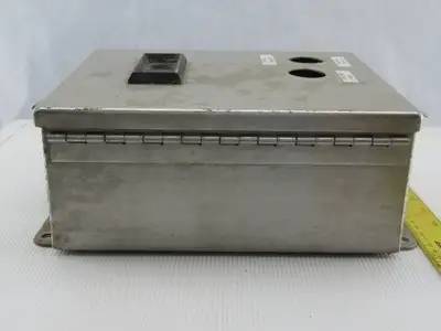 Hoffman Wall Mount Electrical Enclosure JIC 10"x 8"x 4" Stainless Steel