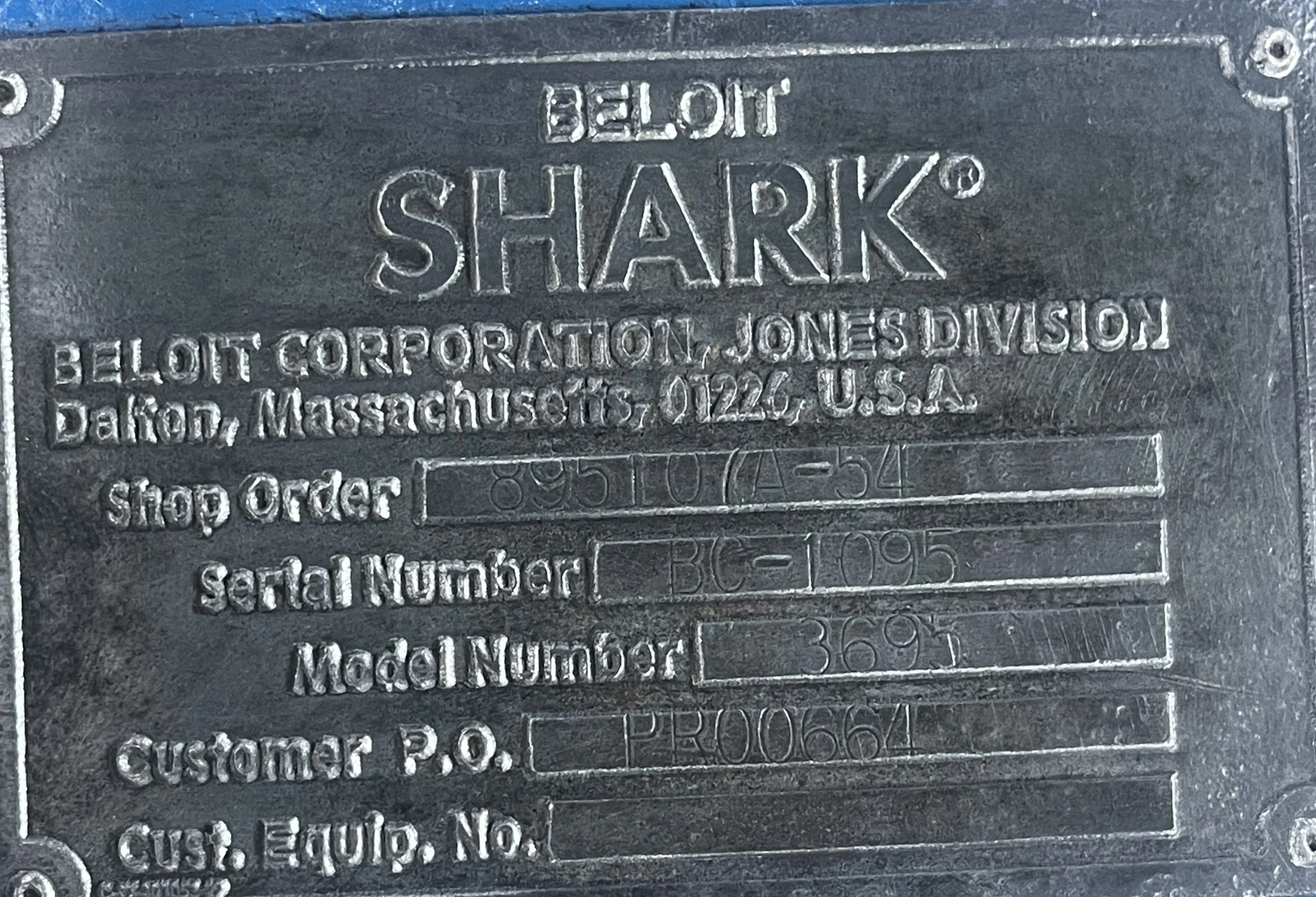 USED Beloit Jones Shark