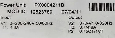Eaton SVX9000 variable frequency drive (PX0004211B/SVXF07A1-2A1B1) (BI445)