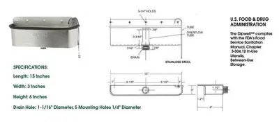 15 INCH Standard Dipwell
