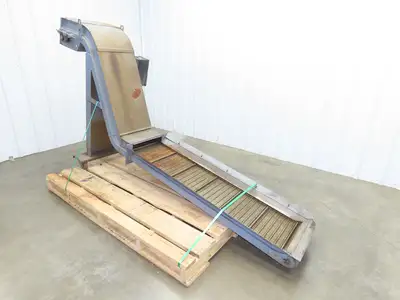 Turbo Chip Conveyor 16"W x 60" Infeed 40-43" Discharge Height  *No Drive*