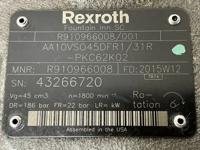 USED REXROTH AA10VS045DFR1/31R-PKC62K02