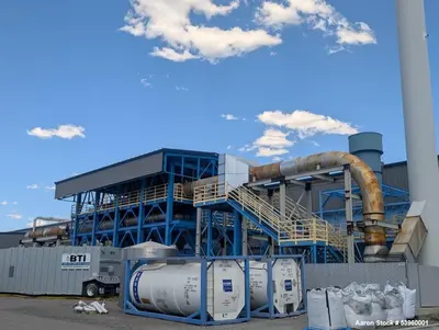 Used Battery Recycling Systems Lead Refining Kettle Air Filtration System – 30,000 CFM, 150 HP Blower, Bag House, BRS/Wirtz