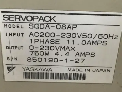 USED YASKAWA SGDA-08AP