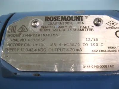 Used Rosemount 3144P D1A1NAB4M5 Sensors New Hampshire US | Bitter End Trading #1493533