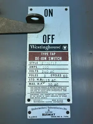 Used WESTINGHOUSE 1720717 Miscellaneous Equipment (Electrical & Power) | Surplus Asset Holdings #1197437
