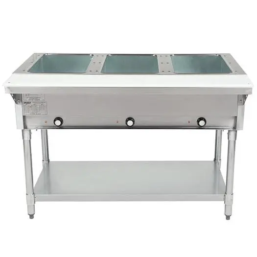 Open Well Three Pan Electric Hot Food Table