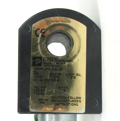 Parker 22015R-B Solenoid Valve 11.0W 110/120V 50/60Hz
