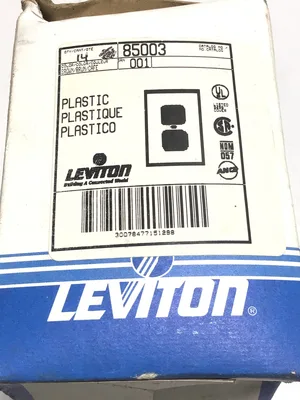 Leviton 510-85003 Gang Duplex Device Receptacle Plastic Wallplate (Lot of 6)