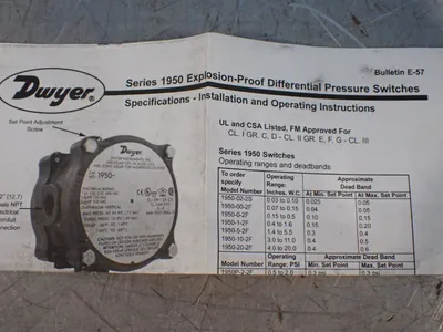New | in-Stock DWYER 195012F Pressure Switches Ohio US | HGR 24 #1133410