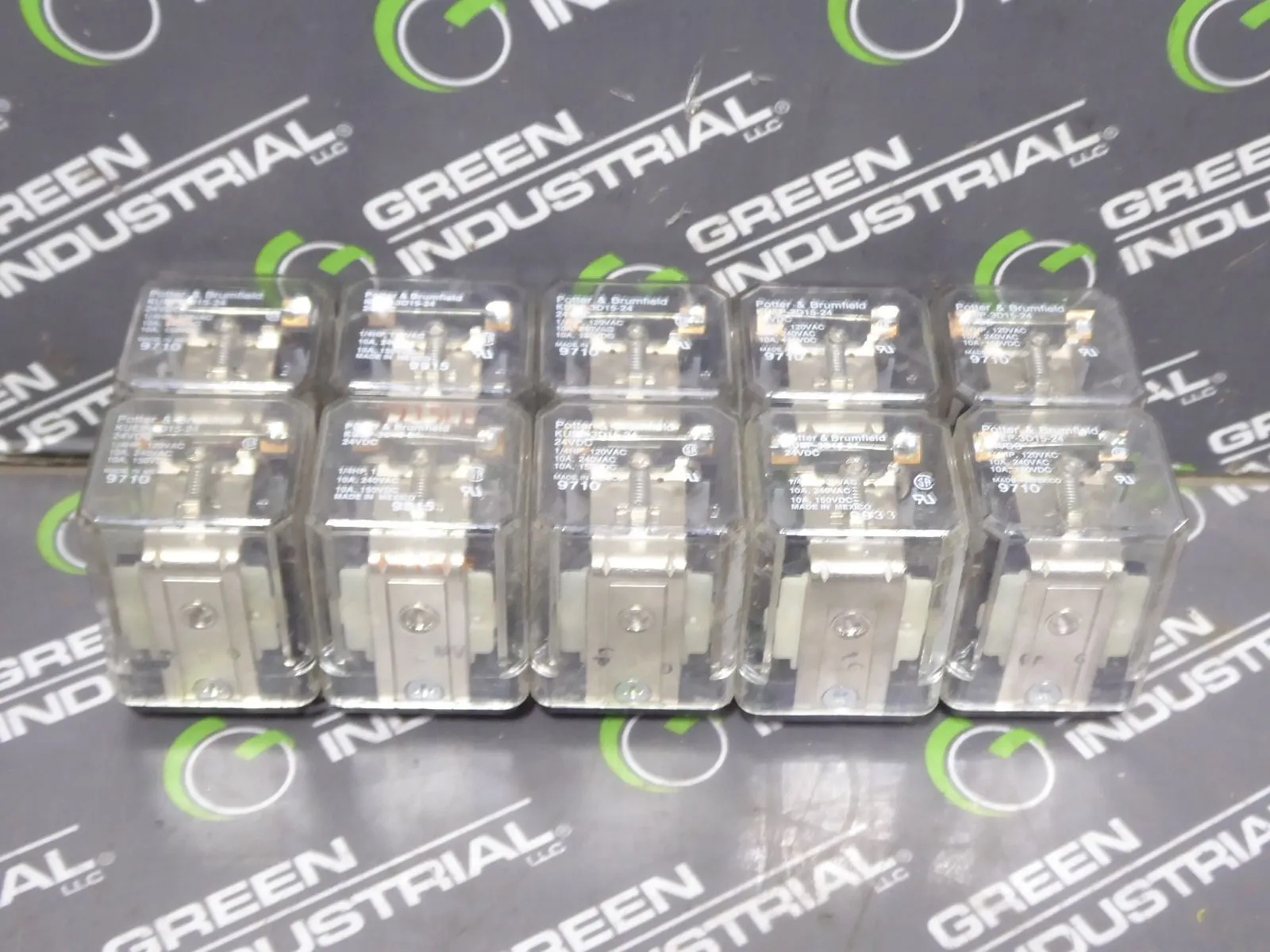 Lot of 10 Potter & Brumfield KUEP-3D15-24 Plug-In Power Relay Used