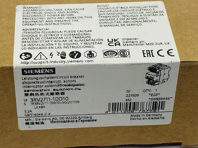 3RV2711-1DD10 | Siemens  SIRIUS Circuit Breaker Size S00 3.2A - New Other