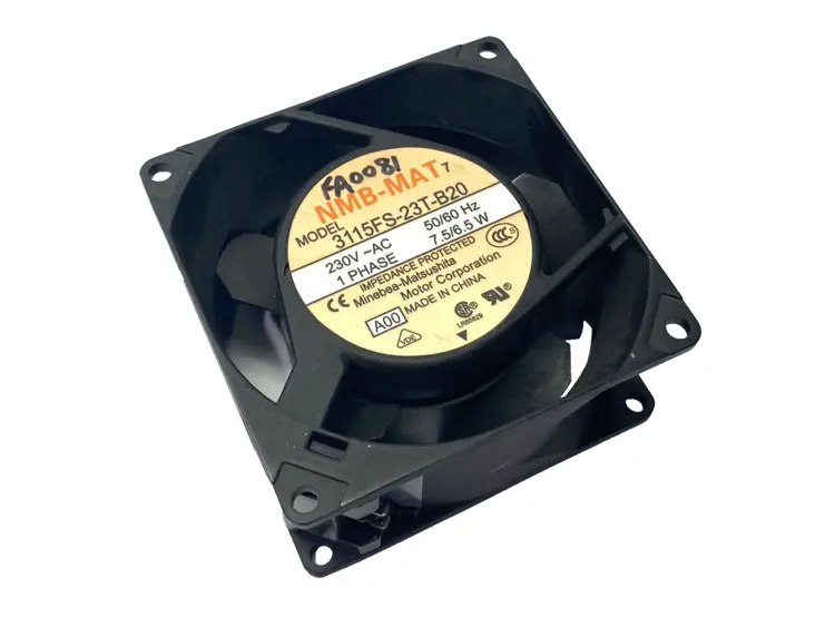 Used NMB AC Axial Cooling Fan 80mm x 80mm x 38mm 1-Phase 230V 7.5/6.5W Electronic Component Fans Michigan US | Maverick Industrial Sales #1394284