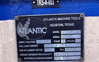 ATLANTIC HDS-3/8-14 Power Squaring Shears | Mohawk Machinery (9)