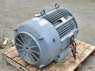 100/25 hp, 575 volts, 1780/890 rpm, 444TS Electric Motor Type HSB