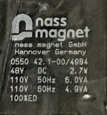 NEW UNIVERSAL COMPONENTS INC. N4S-D1 SOLENOID VALVE N4SD1
