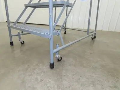 Uline H-1082-20 Rolling Ladder 4 Step 20" Work Platform 40" Top Step 450lbs Cap