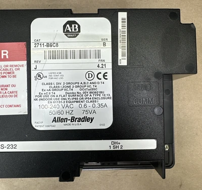 USED Allen-Bradley 2711-B6C8