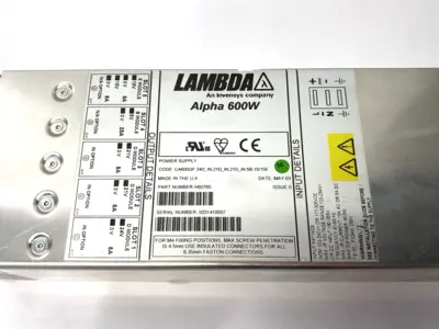 USED TDK LAMBDA ALPHA 600W POWER SUPPLY UNIT CA600QF 24D_IN,21D_IN,5B,15/15E
