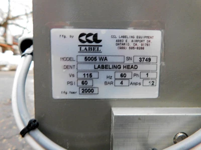 USED CCL WRAP AROUND LABLELER 5005 WA