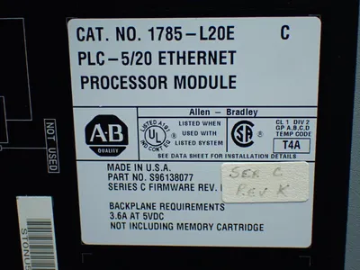 Used ALLENBRADLEY 1785L20E PLC Processors Ohio US | HGR 24 #1084872