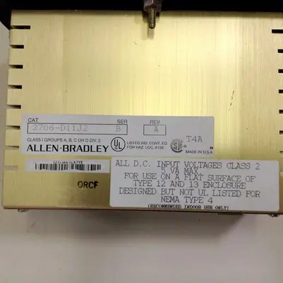 Used ALLEN BRADLEY 2706-D11J2 SER B Interface Monitors Michigan US | Ideal Machinery #1277291