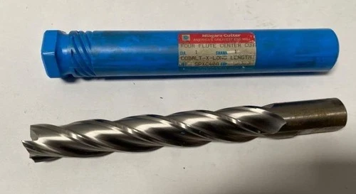 Niagara Cutter HSS 4 Flutes Center Cut Extra Long Cobalt End Mill 1 inch Dia New