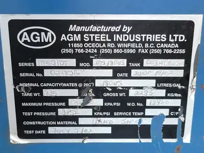 USED AGM STEEL INDUSTRIES LTD. MS180US